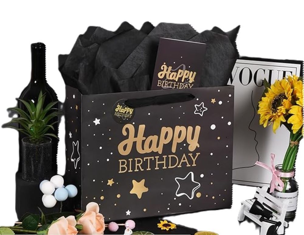 "13" Birthday Gift Bag with Card and Tissue Paper