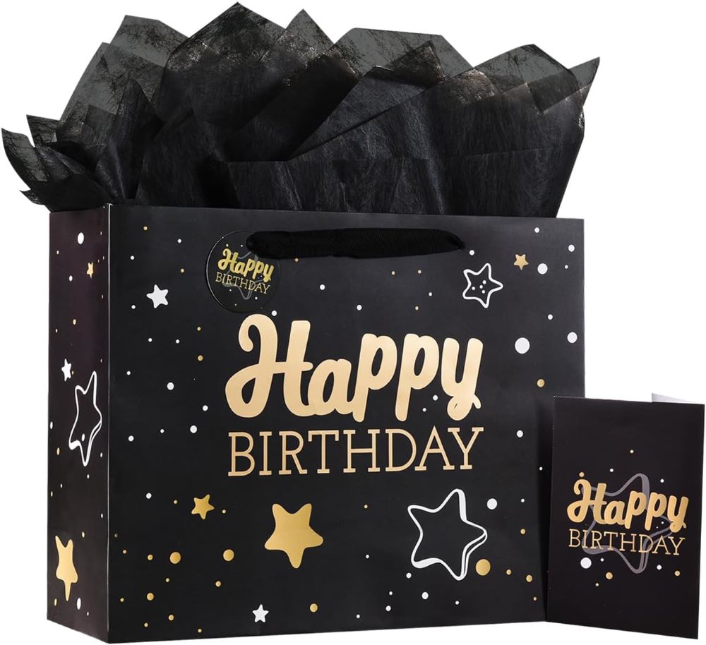 "13" Birthday Gift Bag with Card and Tissue Paper
