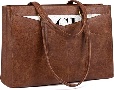 Women's leather laptop bag – Stylish & ideal for office, teachers, business