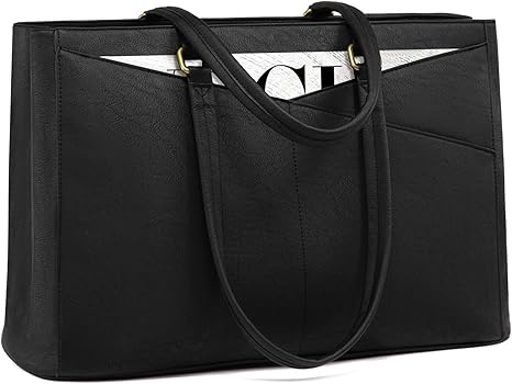 Women's leather laptop bag – Stylish & ideal for office, teachers, business