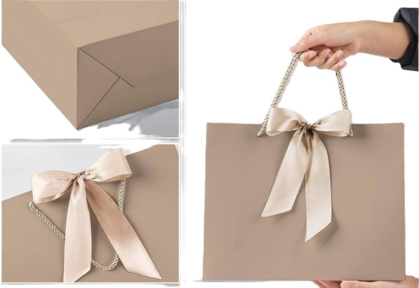 12.6'' Gift Bags Set - 10 Bags, Tissue & Greeting Cards