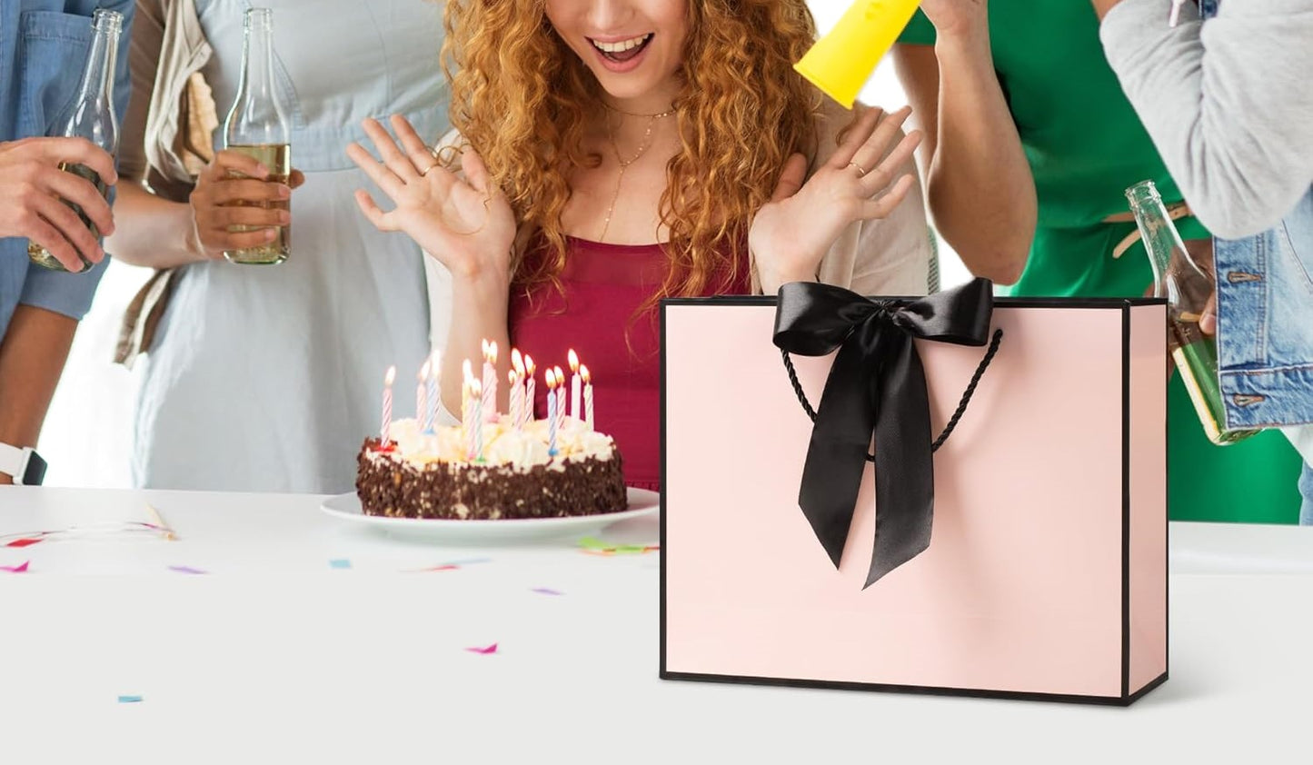 12.6'' Gift Bags Set - 10 Bags, Tissue & Greeting Cards