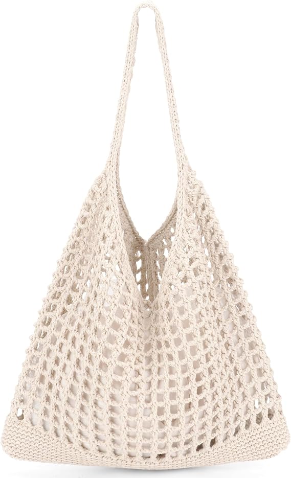 Crochet Beach Bag for Women Boho Summer Tote