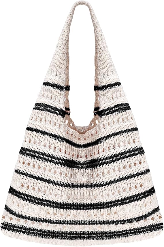 Boho Beach Tote – Mesh Knit Bag for Summer Days