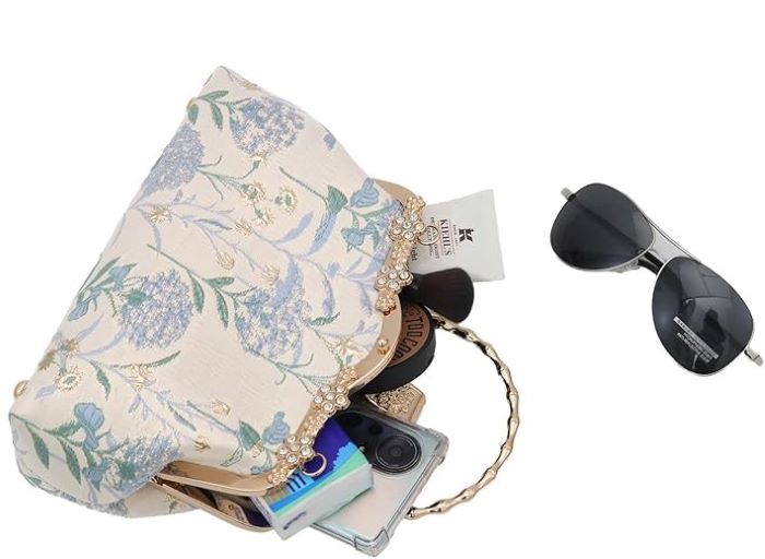 Elegant Jacquard Embroidered Shoulder Clutch Bag for Women