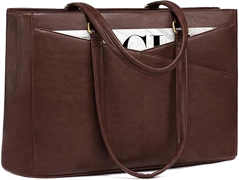 Women's leather laptop bag – Stylish & ideal for office, teachers, business