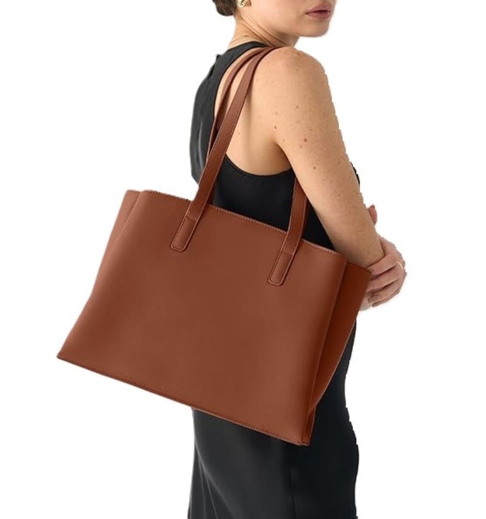 14 Inch Women's Work Tote Bag with Zipper Laptop Compartment
