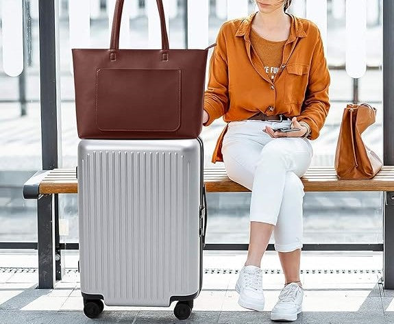 Vegan Leather Tote Bag for Women – Slim & Stiff 18L