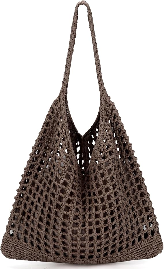 Crochet Beach Bag for Women Boho Summer Tote