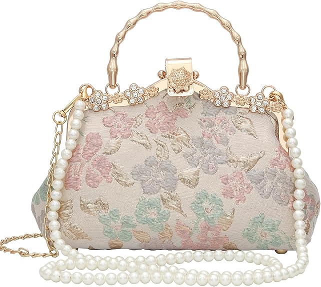 Elegant Jacquard Embroidered Shoulder Clutch Bag for Women