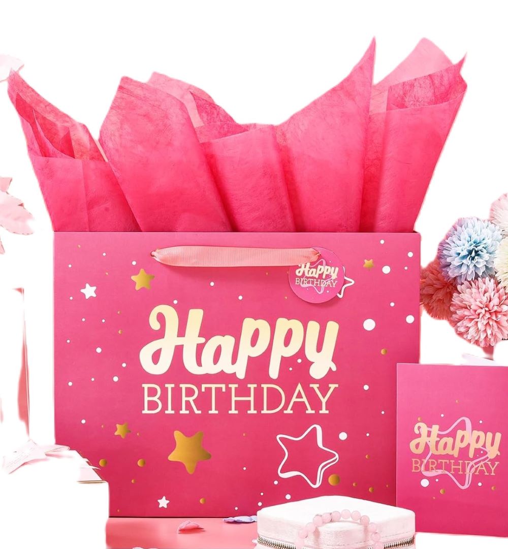 "13" Birthday Gift Bag with Card and Tissue Paper