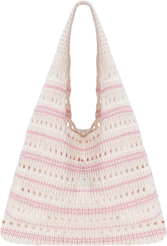 Boho Beach Tote – Mesh Knit Bag for Summer Days