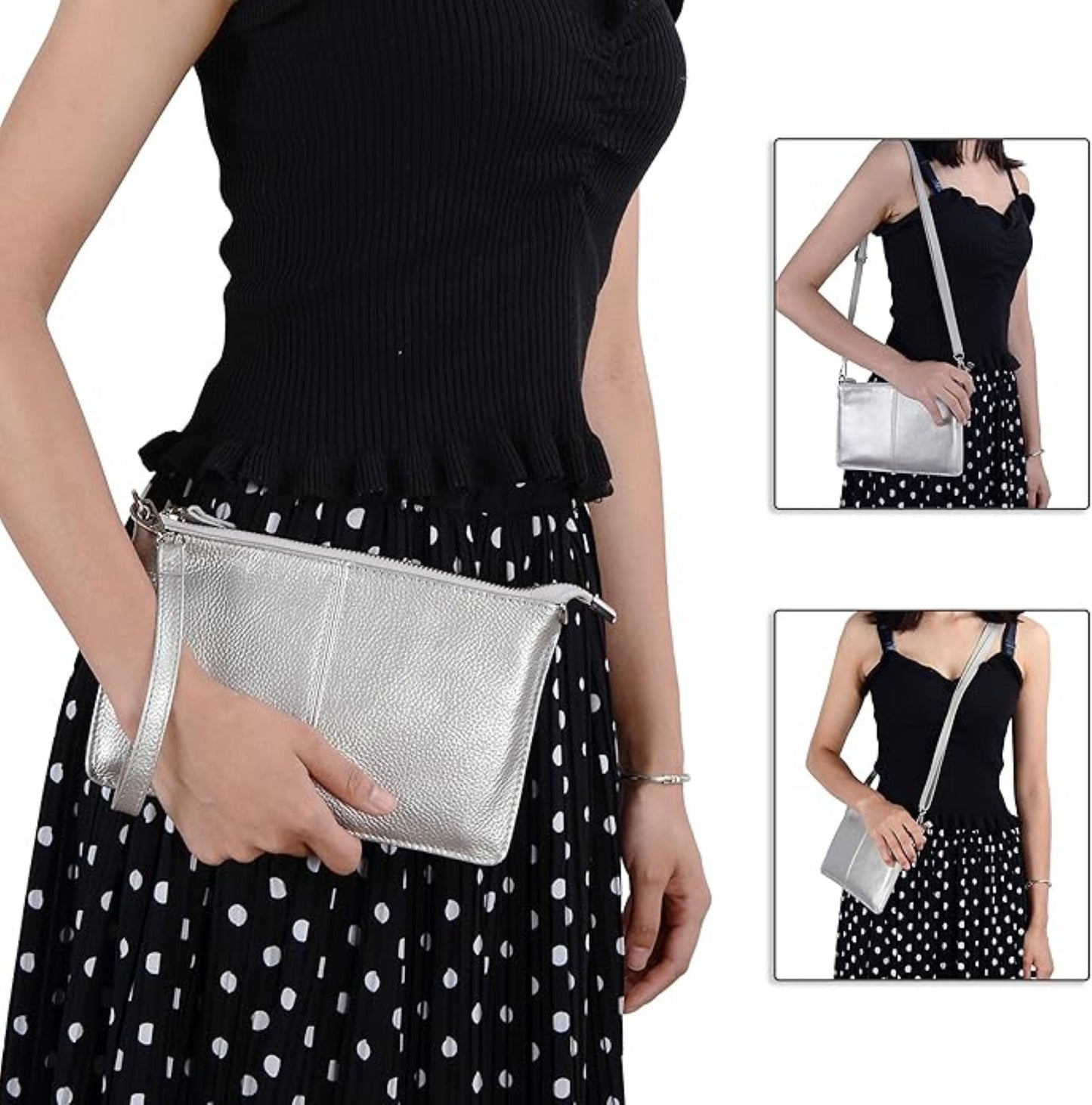 Mini Genuine Leather Women's Wallet – Wristlet & Crossbody