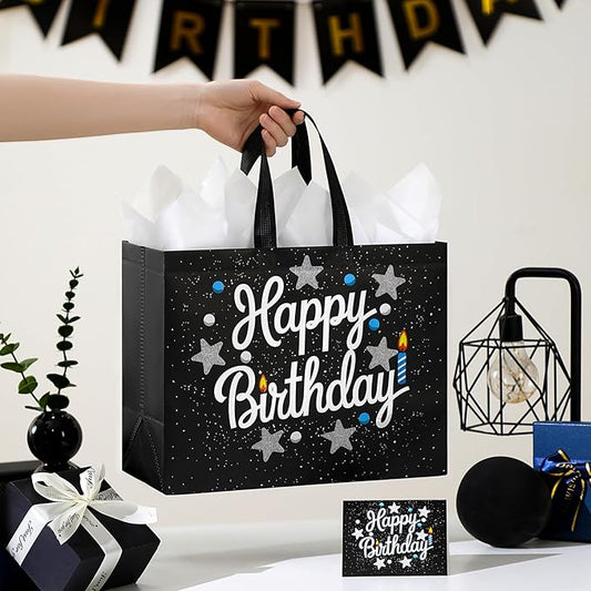 Birthday Gift Bag Set with Tissue & Cards
