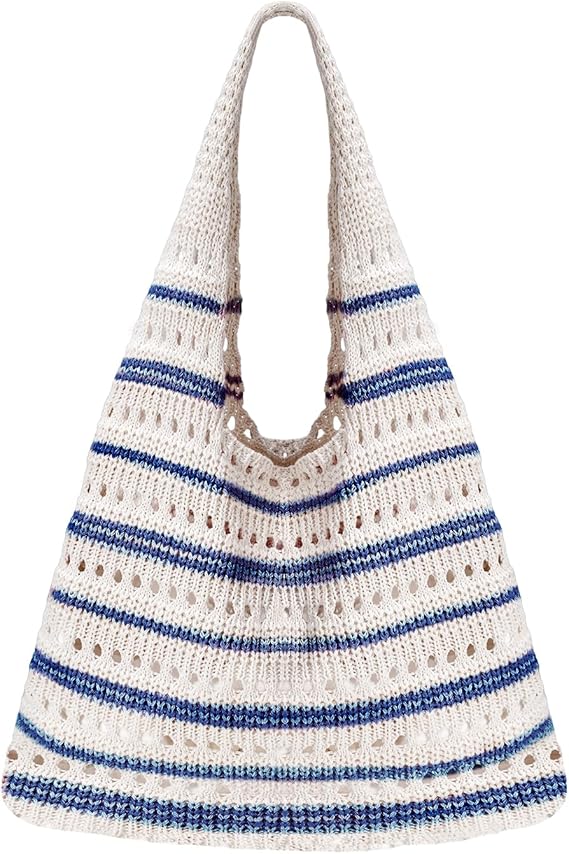 Boho Beach Tote – Mesh Knit Bag for Summer Days
