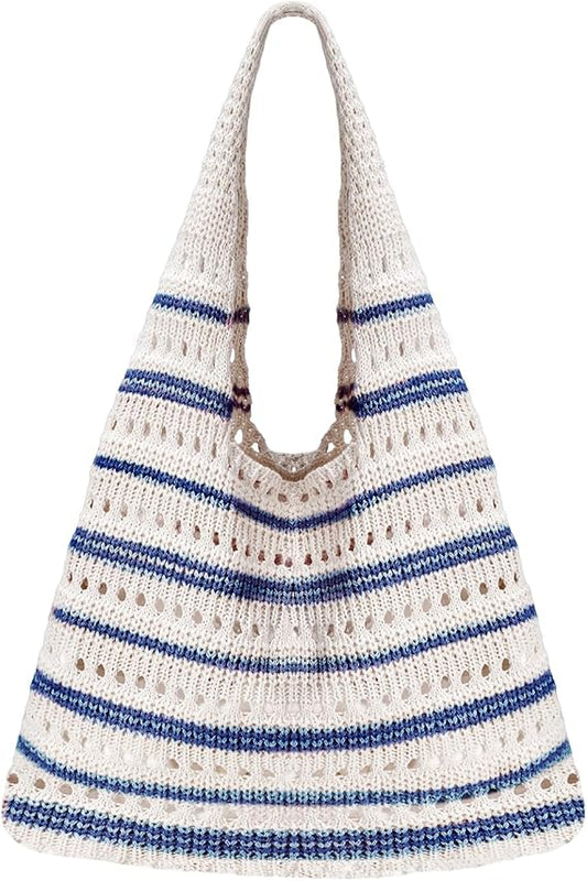 Boho Beach Tote – Mesh Knit Bag for Summer Days