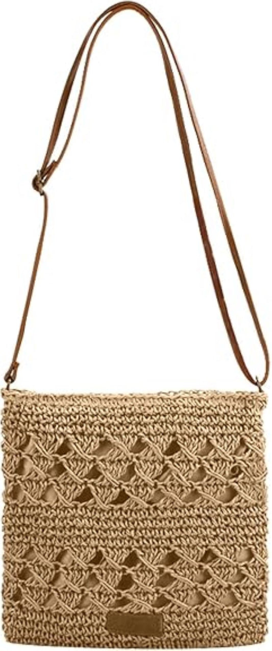 Straw Crossbody Bag Boho Small Summer Beach Purse