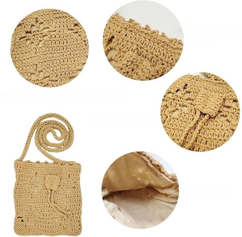 Handmade Crochet Phone Bag Knitted Bag for Women