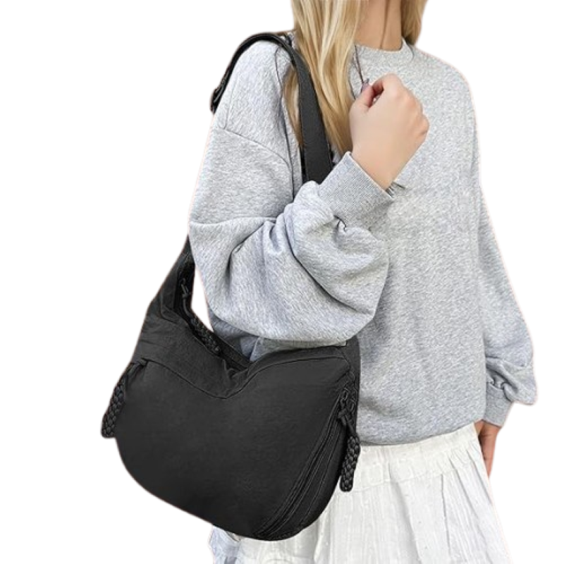 Nylon Crescent Bag Unisex - Large Crossbody Half Moon Sling Bag