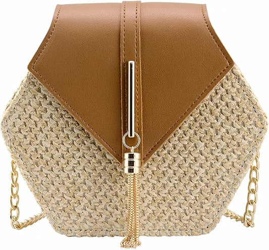 Cute Women’s Straw Crossbody Bag – Stylish & Lightweight