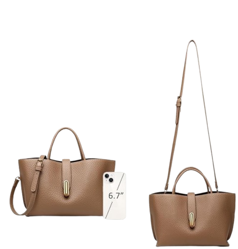Chic PU Crossbody Tote Bag for Women - Versatile Handbag for Work & Daily