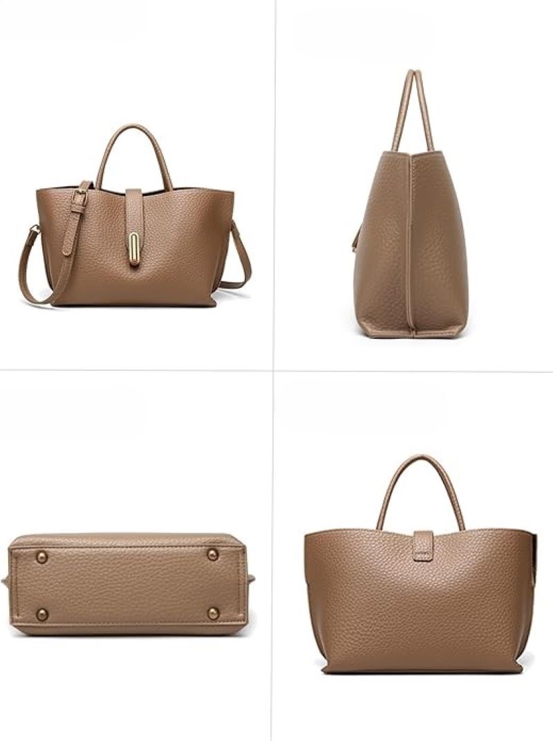 Chic PU Crossbody Tote Bag for Women - Versatile Handbag for Work & Daily