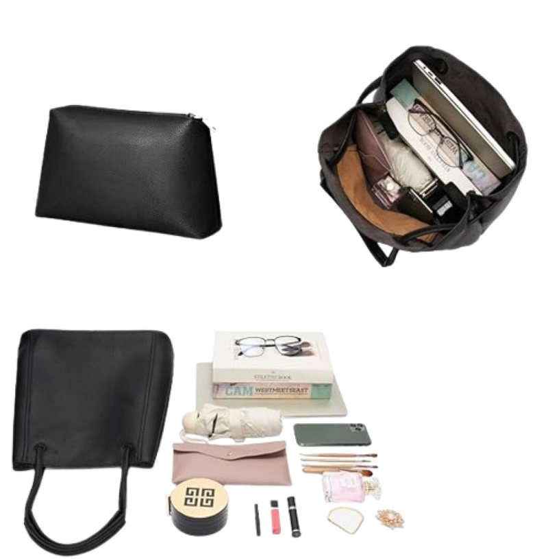 2PCS Large Tote Bags for Women – Casual & Work Handbags with Strap