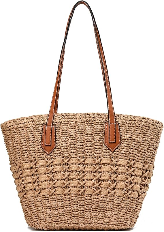 Large Straw Beach Bag for Women – Stylish & Spacious