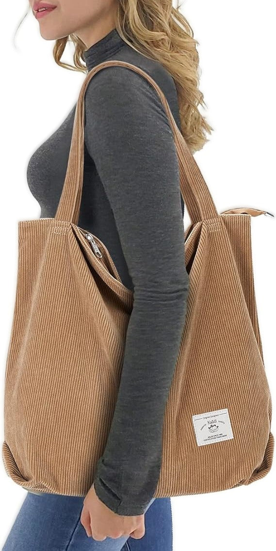 Women’s Corduroy Tote Bag – Stylish & Durable Design