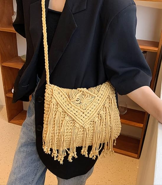 Trendy Crochet Shoulder Bag for Women