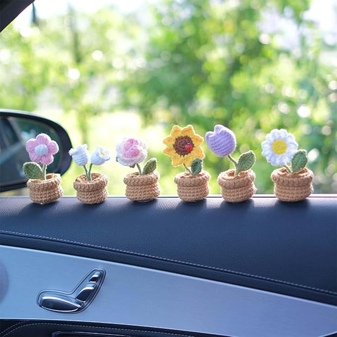 Handmade Crochet Flowers, Sunflower Decorations