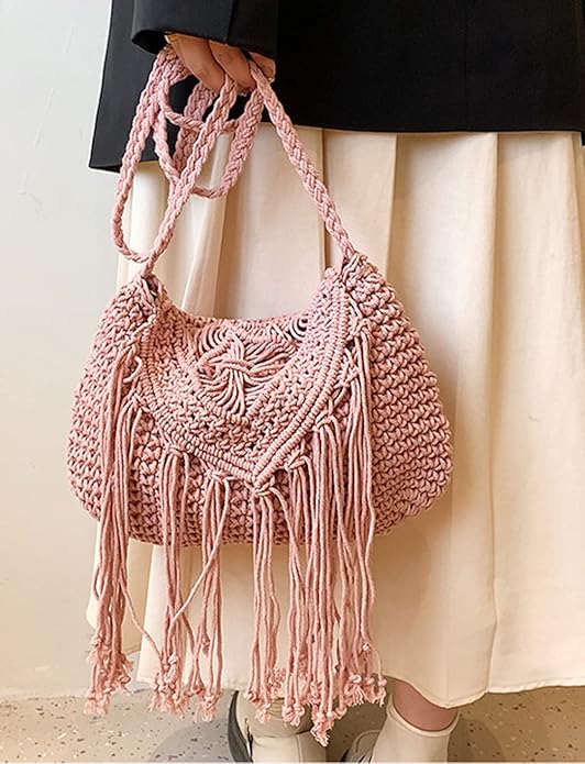 Trendy Crochet Shoulder Bag for Women