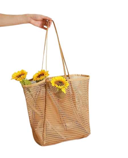 Mesh Beach Tote Bags for Women – Casual Hobo Pool Bags for Vacations