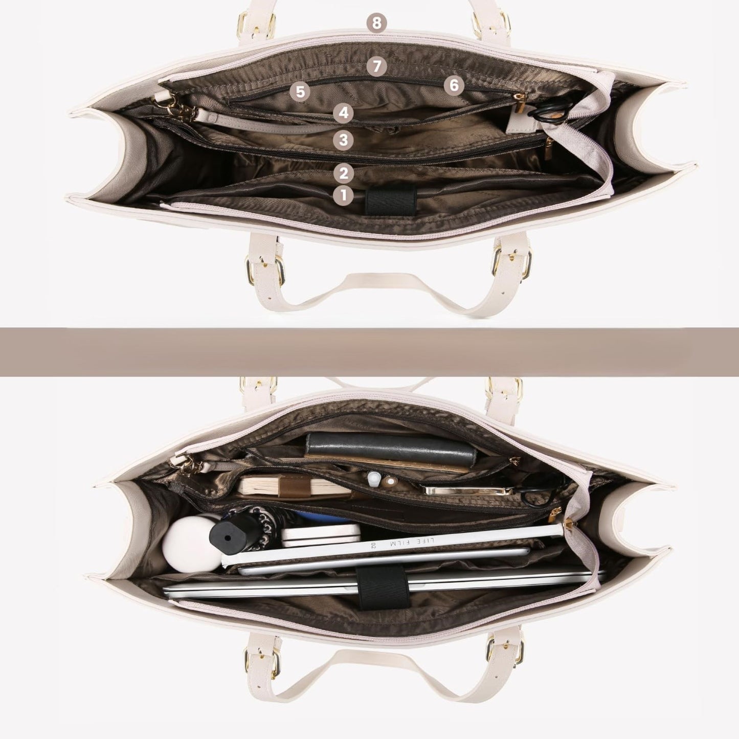 Fashionable Women's Laptop Bag for Office, Fits 15.6 Inch Laptop