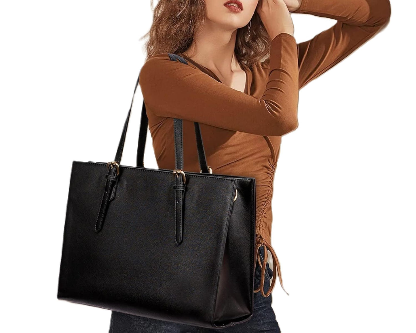 Fashionable Women's Laptop Bag for Office, Fits 15.6 Inch Laptop