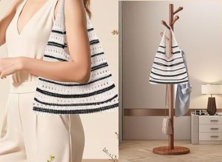 Boho Beach Tote – Mesh Knit Bag for Summer Days