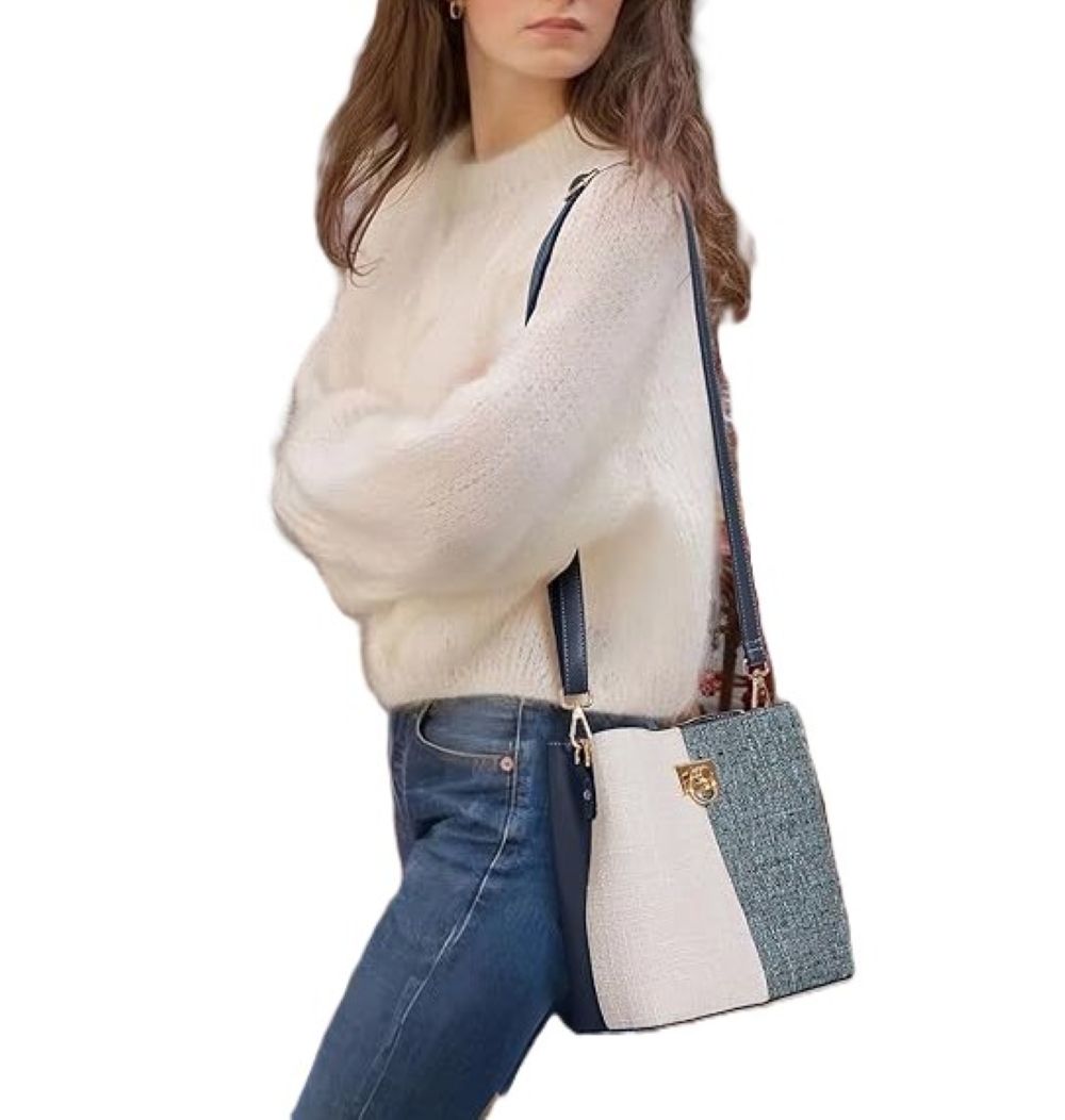 Women’s Vegan Leather Crossbody Bag with Pockets