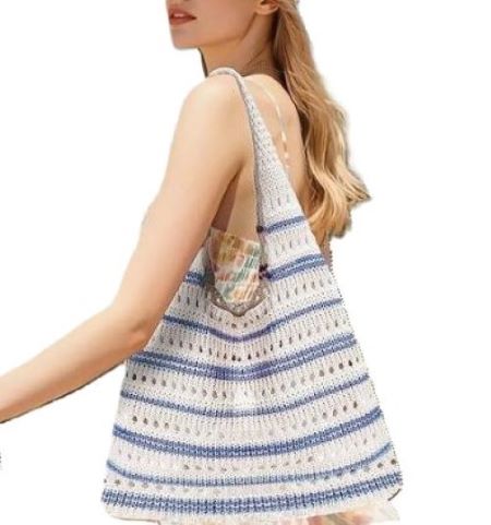 Boho Beach Tote – Mesh Knit Bag for Summer Days