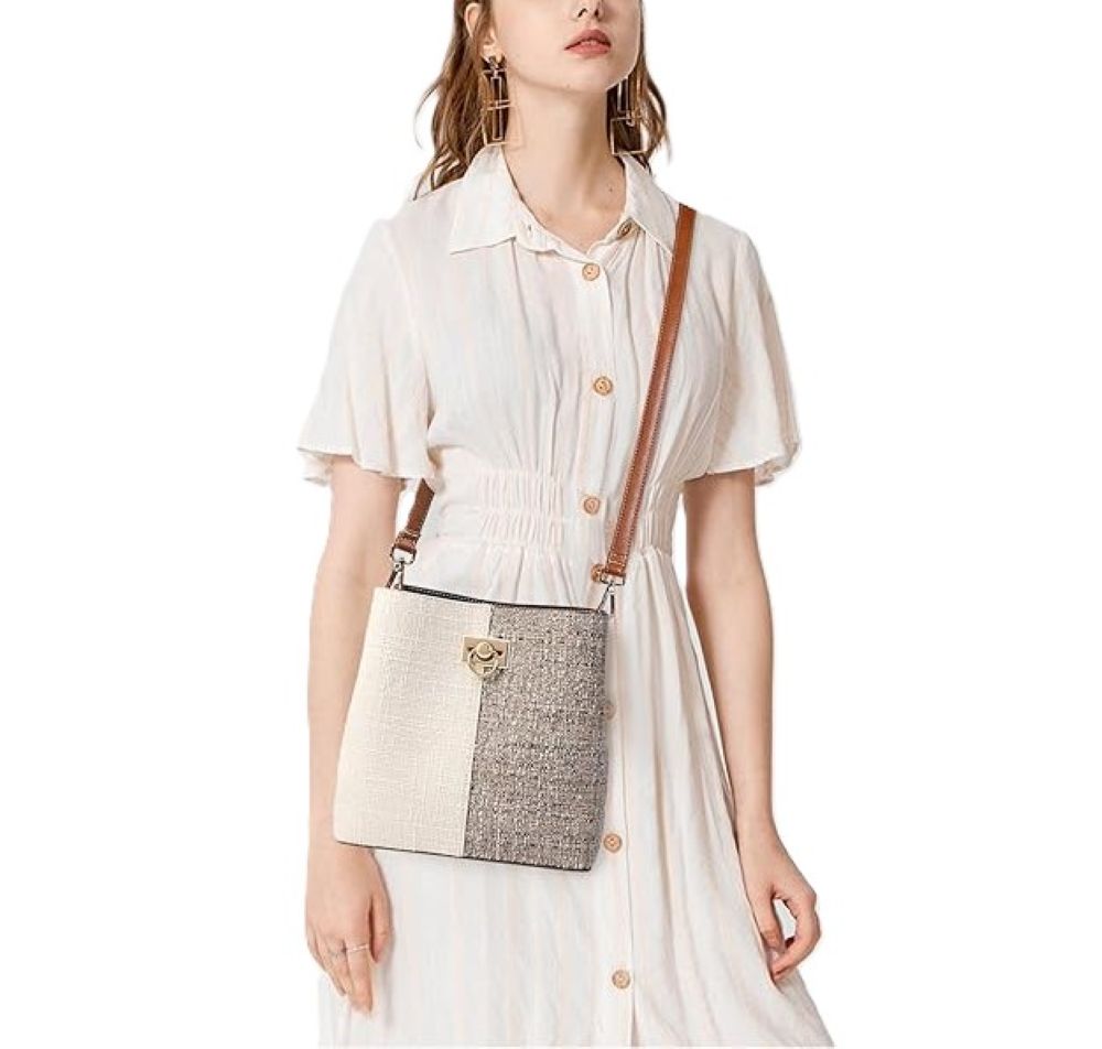 Women’s Vegan Leather Crossbody Bag with Pockets
