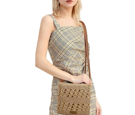 Straw Crossbody Bag Boho Small Summer Beach Purse