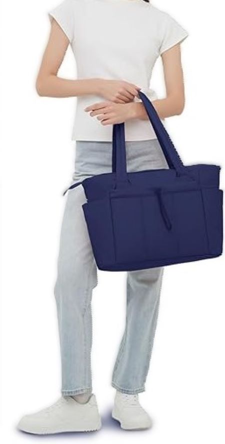 Nature Puffer Tote Bag with Laptop Compartment & Cup Holder