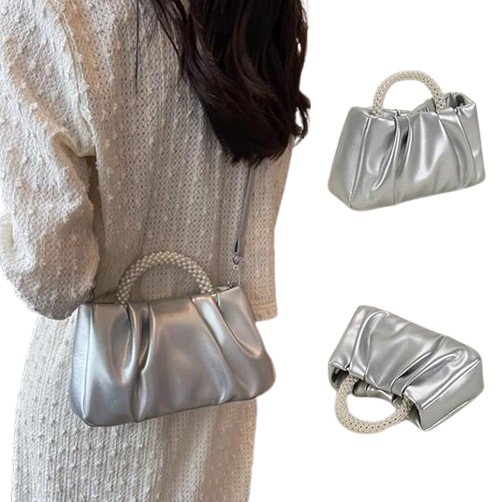 Beatfull Evening Purse Women Pearl Clutch Soft Leather Wedding Bag