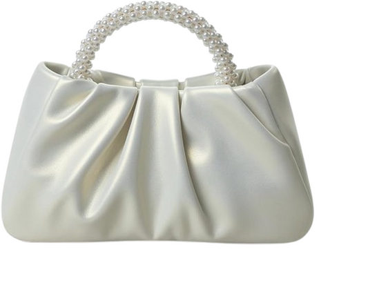 Beatfull Evening Purse Women Pearl Clutch Soft Leather Wedding Bag