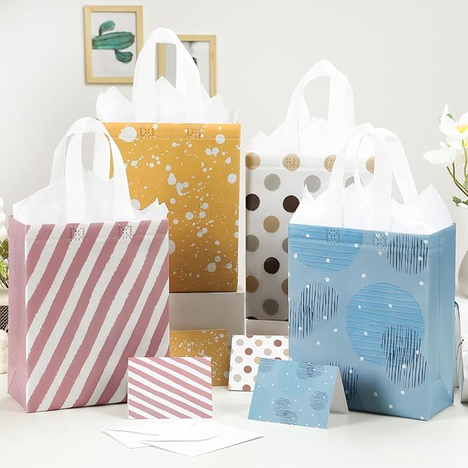 Gift Bags Medium 10" - Reusable with Tissue & Cards
