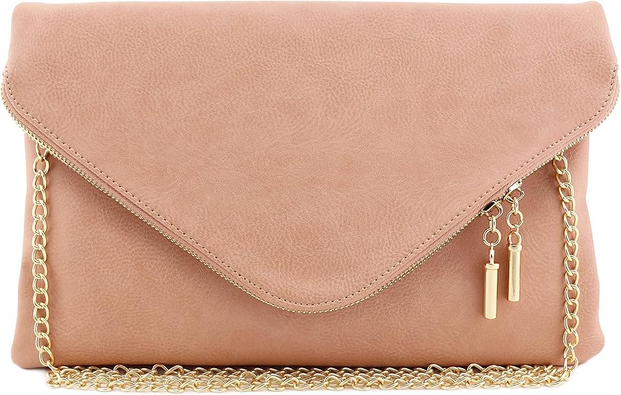 Oversized Envelope Clutch with Stylish Chain Strap – Chic