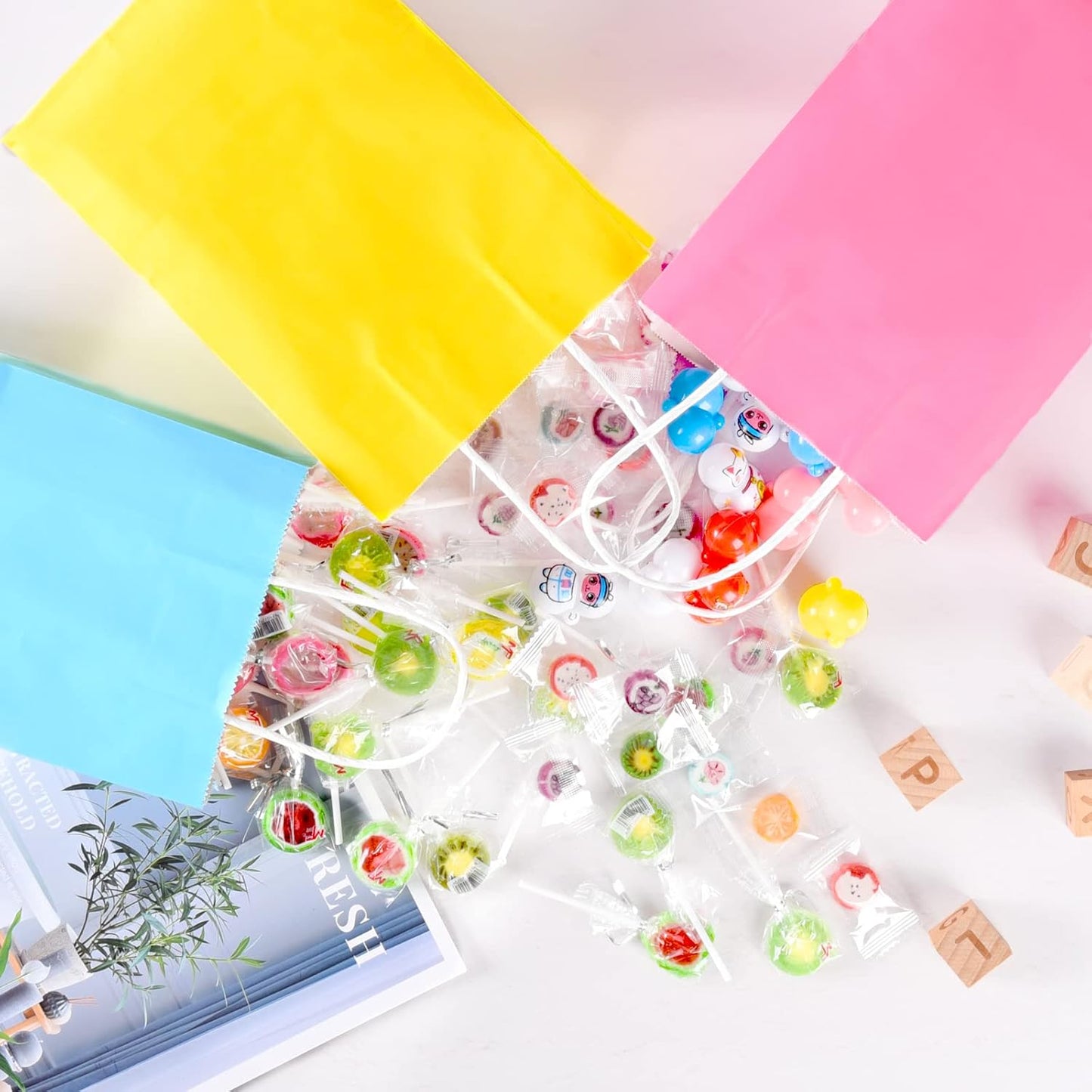 Gift Bags with Handles in Multiple Colors