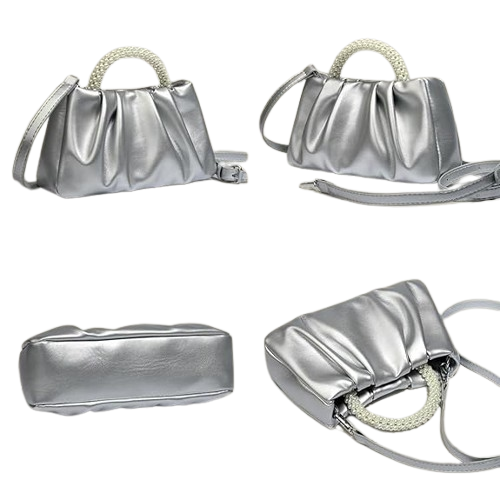 Beatfull Evening Purse Women Pearl Clutch Soft Leather Wedding Bag